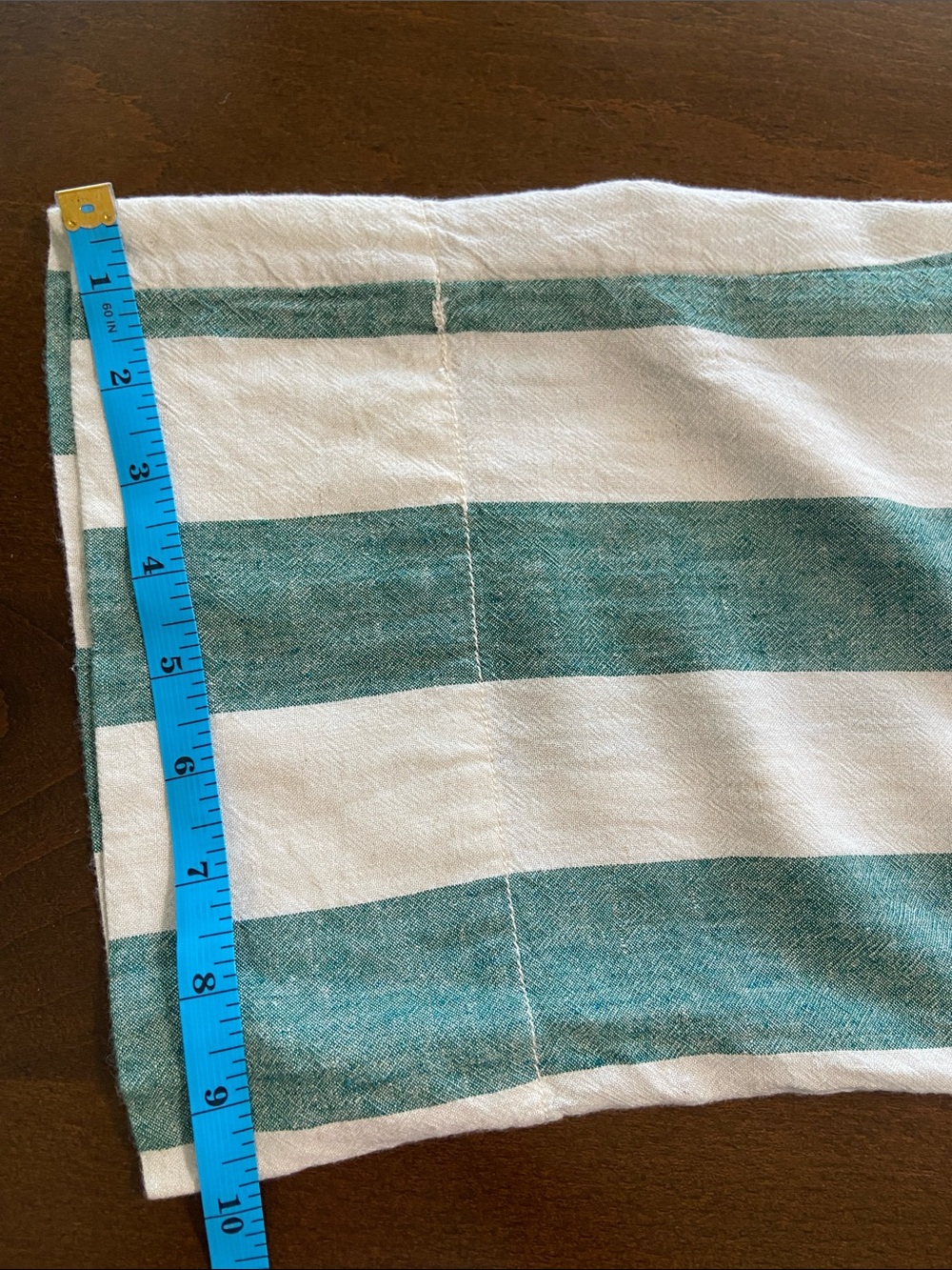BDG Teal and Cream Striped Button-Front Jumpsuit (dungarees) with skinny straps - Picture 13 of 16